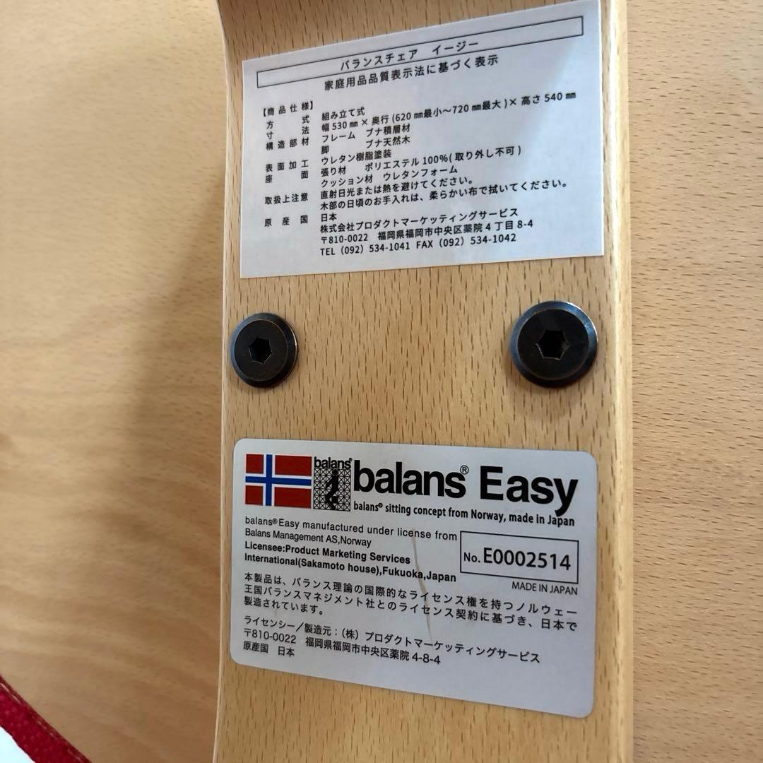 【美品】バランスイージー 通常フレーム レッド