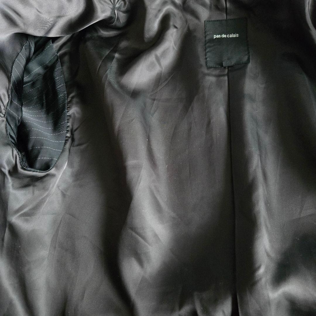 pas de calais パドカレ ノーカラーコート 36