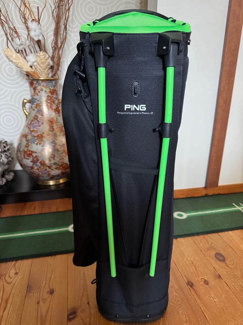 子供用PING HOOFER G スタンドバッグ ブラック/グリーン　超美品✨