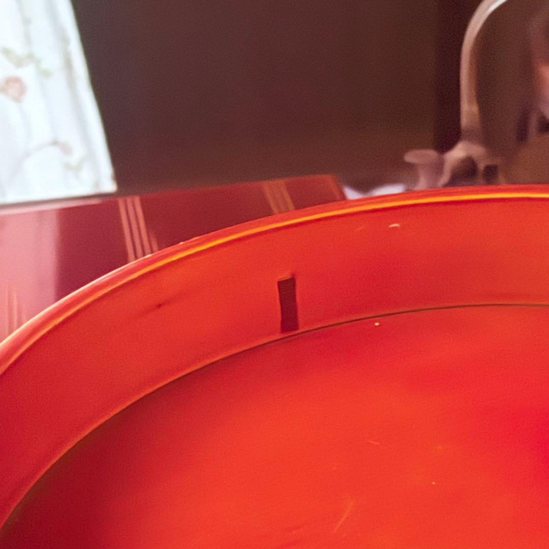 2212様感謝‼️透けるキャラメル色‼️丸形　飛騨春慶塗り　円形三宝　無形文化財