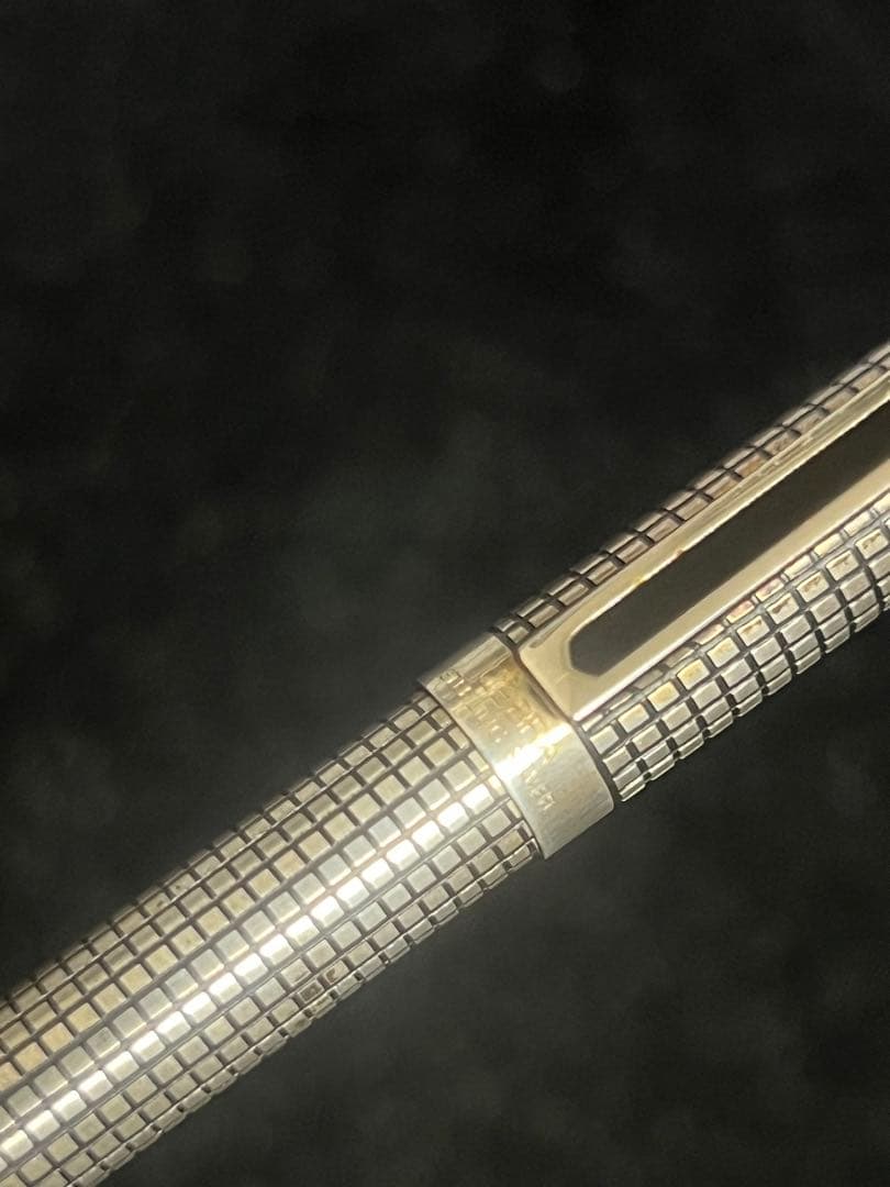 ZEBRA SHARBO ゼブラ シャーボ スターリングシルバー1 格子柄 美品