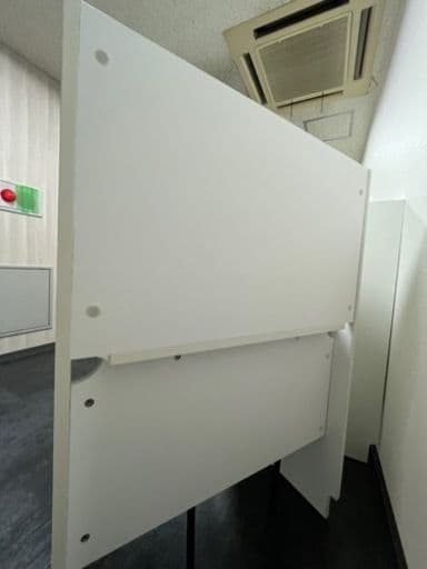 ホワイト L字型オープンデスク 8台セット