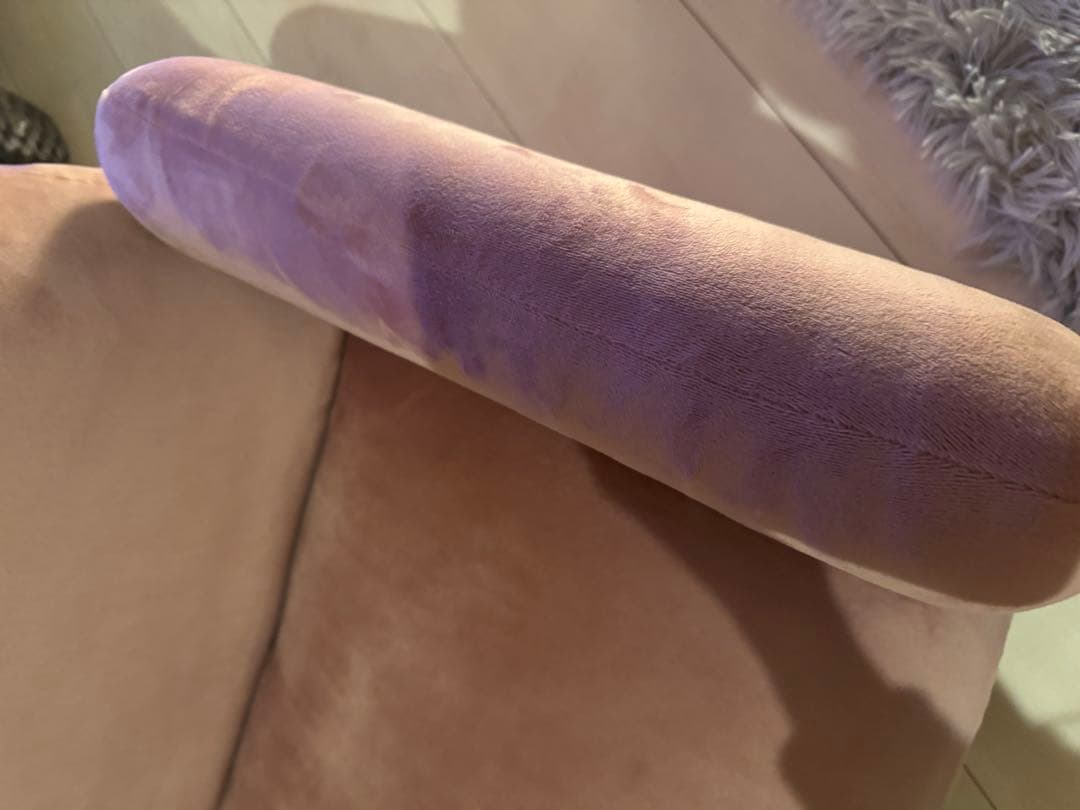 and cute 低反発肘付き回転座椅子　スモークピンク　中古　used 品