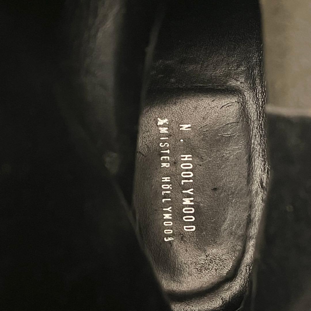 未使用級✨N.HOOLYWOOD ウエスタンブーツ　サイドジップ　ブラック