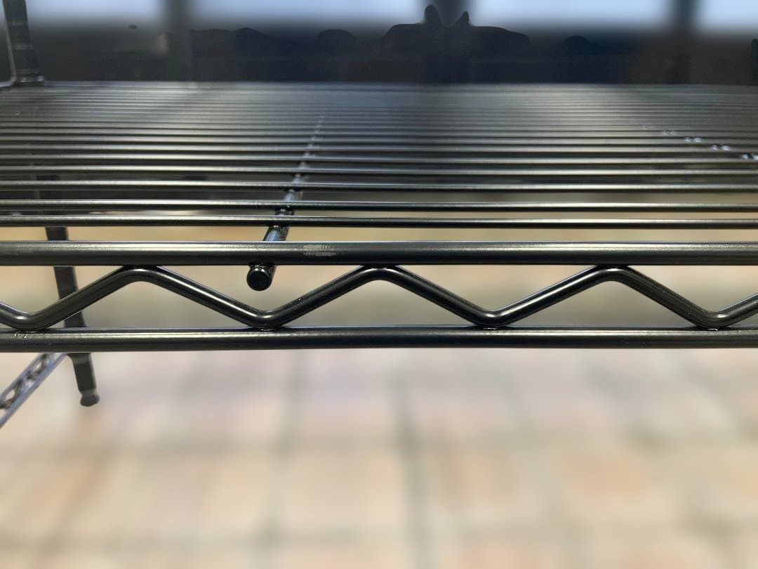  ERECTA　ワイヤーシェルフ 3方クロスバー黒 アクリル板×４