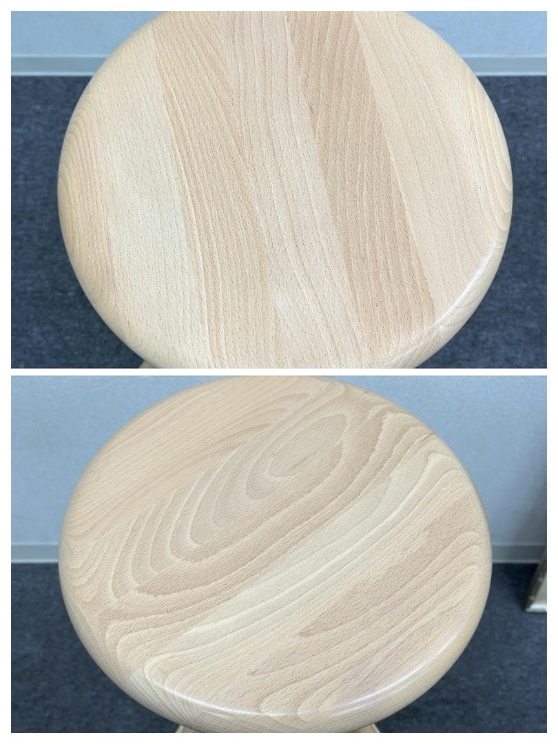 マジス■トム&ジェリー　足掛け＆昇降機能付　2脚セット　ハイカウンターチェア　白