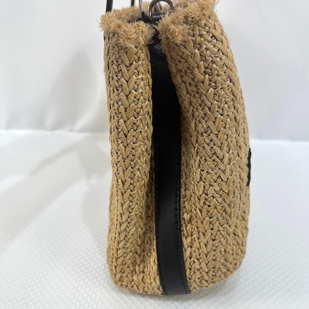 ポポロン ✨希少✨ EMPORIO ARMANI ラフィア　ストローバッグ