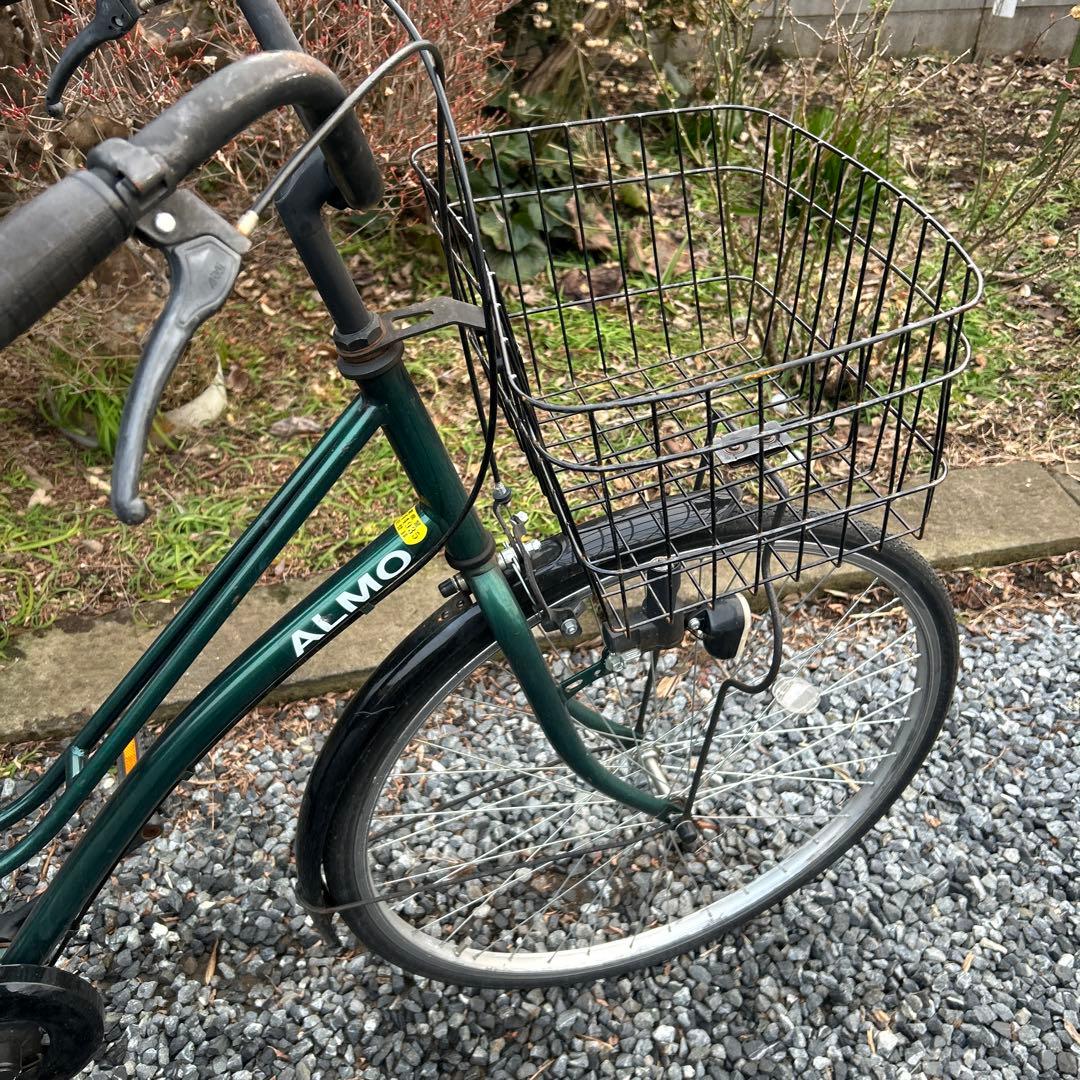 ALMO 自転車　27インチ　￼グリーン シティサイクル スチールフレーム