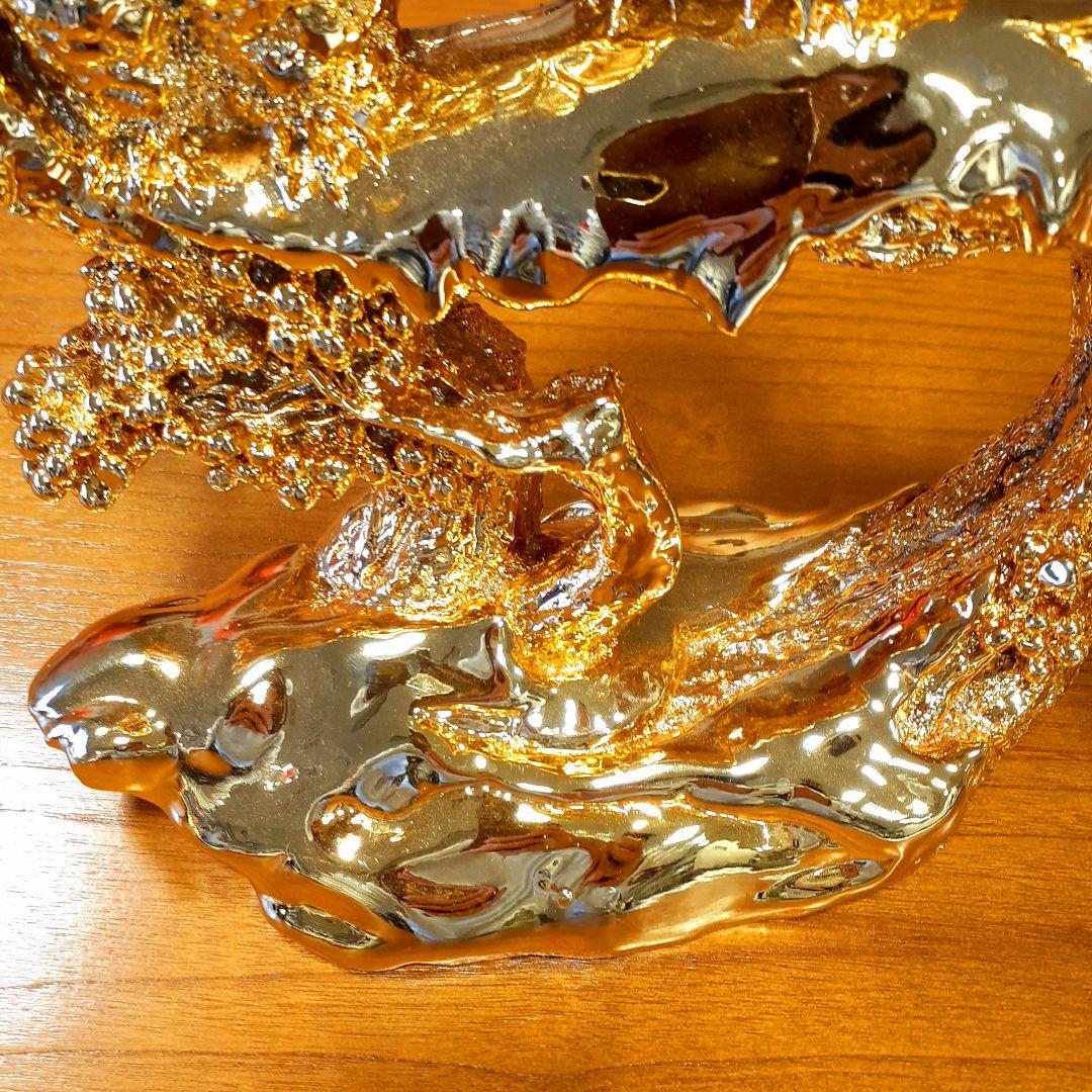 輸入雑貨　開運　金運　『ふくろうの不苦労な三姉妹』　金色　ゴールドコーティング