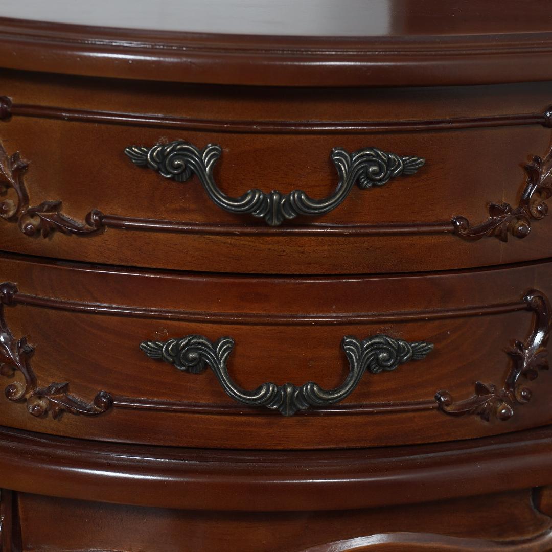 大人女子に【新品】マホガニー 猫脚ドレッサー 5杯引出しアウトレット