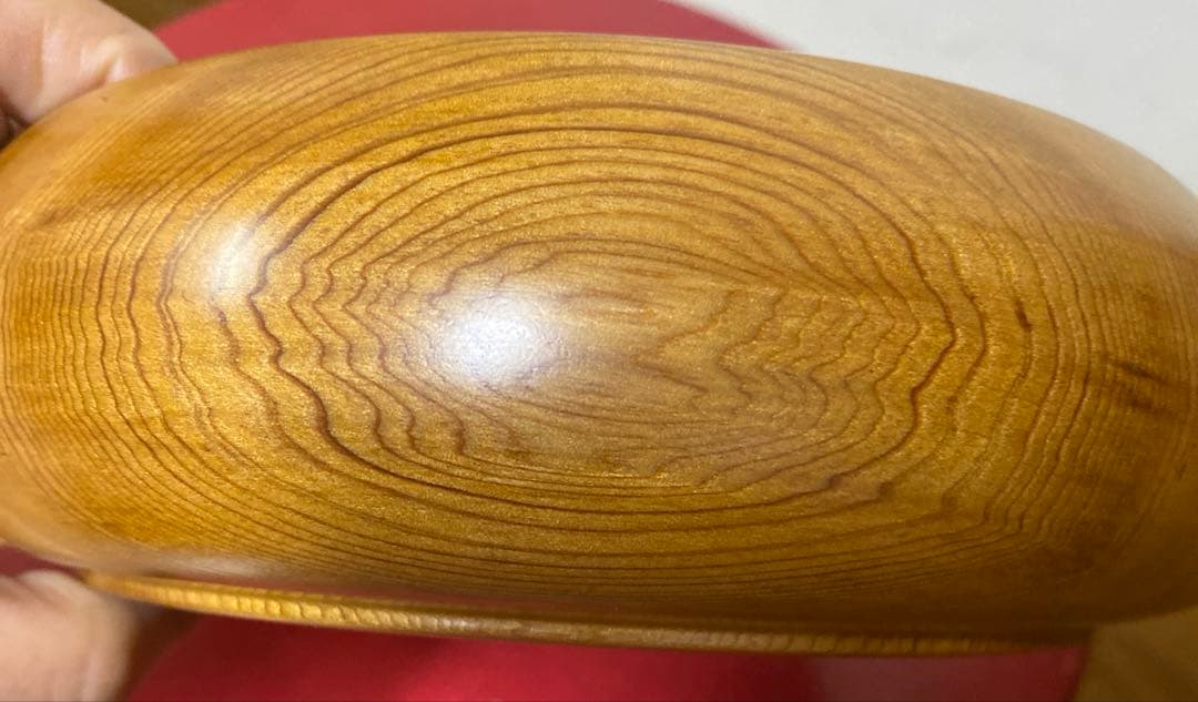 値下げ！銘木屋久杉　無垢　高級菓子器　靖修作