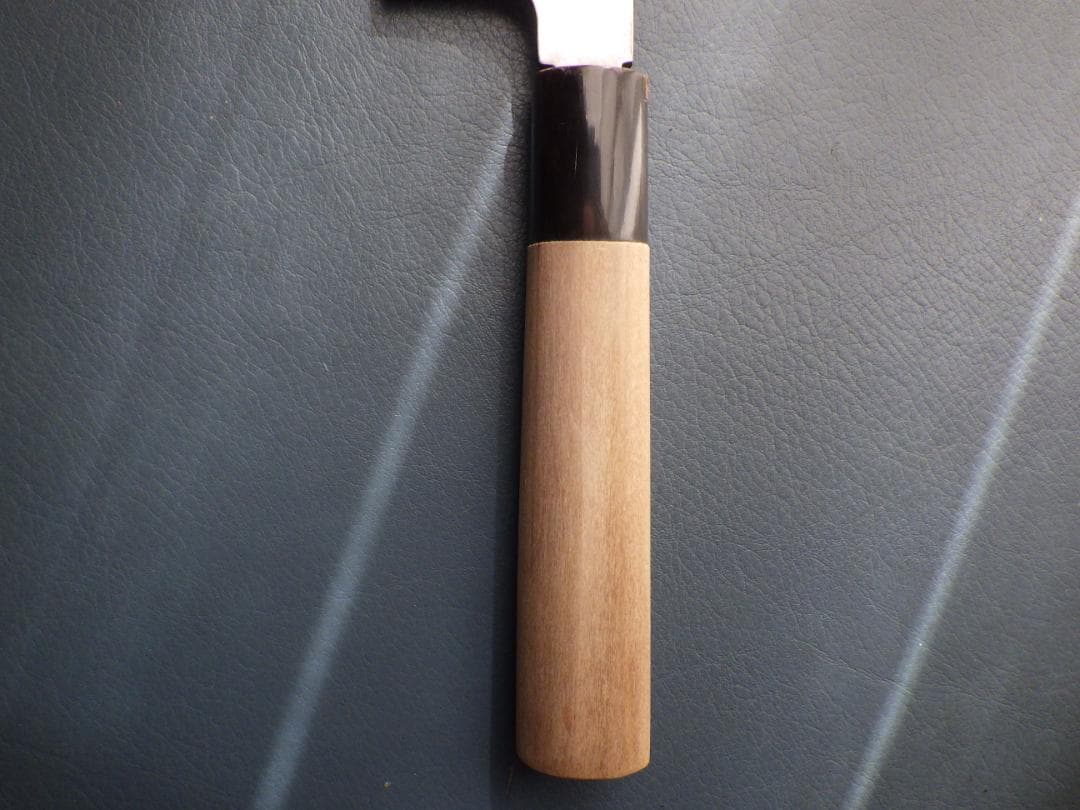 テ*ん様 京都/有次・鎌薄包丁・黒本水牛★手研ぎ済み▲記名有り▲