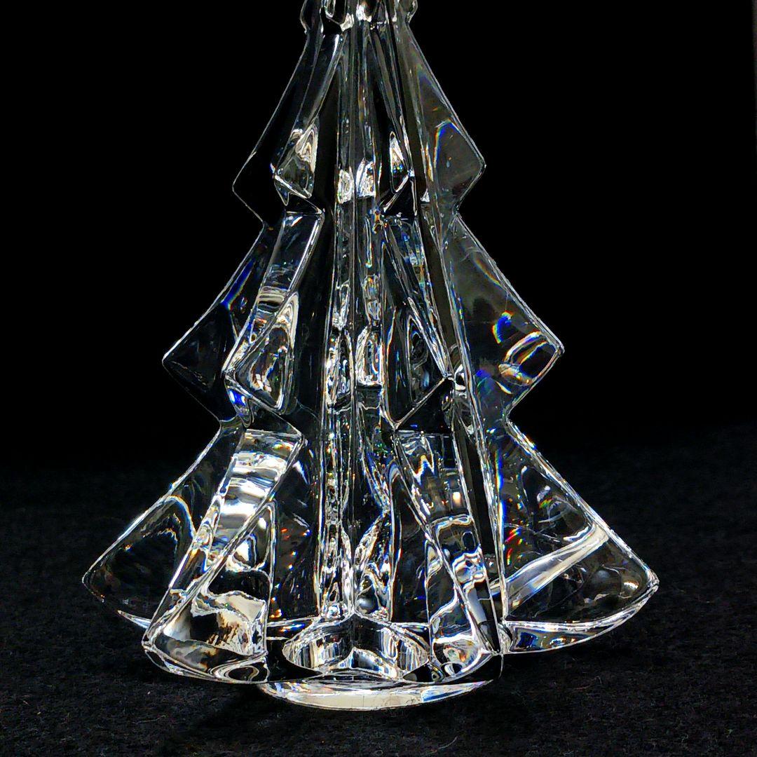 Y2799-2 バカラ クリスマスオーナメント ツリー 置物 高さ13.5㎝
