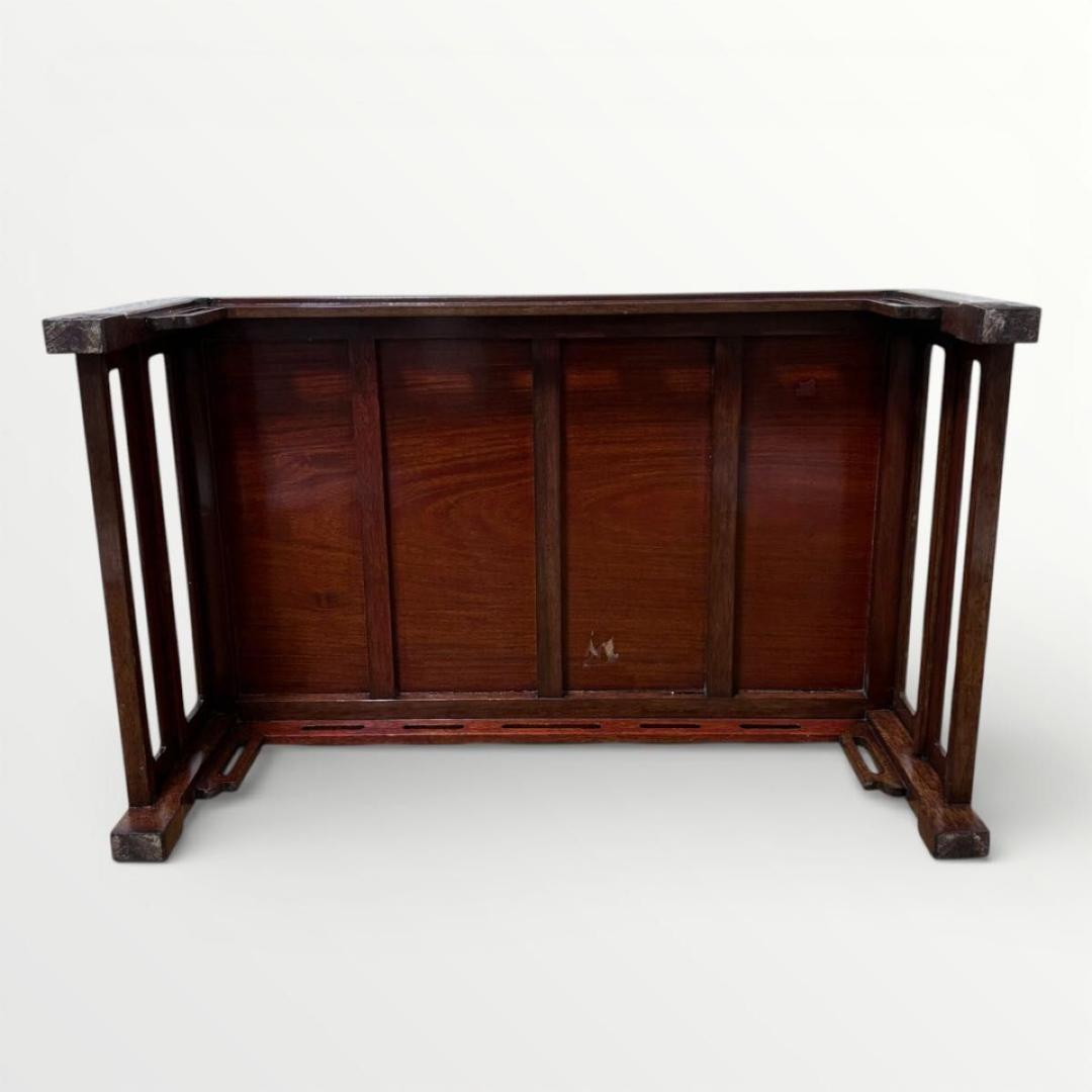 中国美術 唐物 紫檀 花梨 唐木 天然木 文机 飾り台 盆栽台 花台 香炉