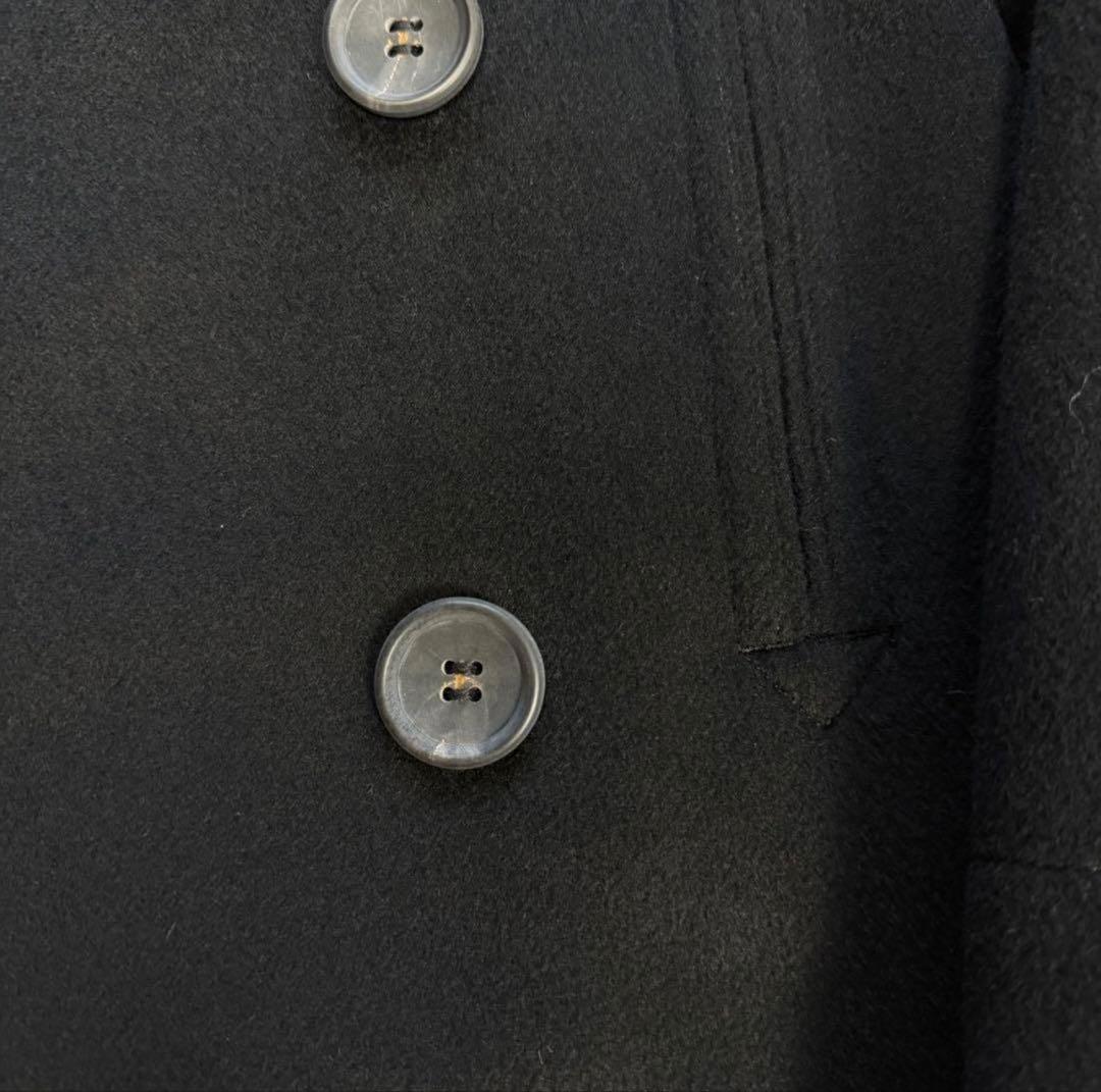 カシミヤ100％★★THE RERACS★ピーコート★黒★バッチ付