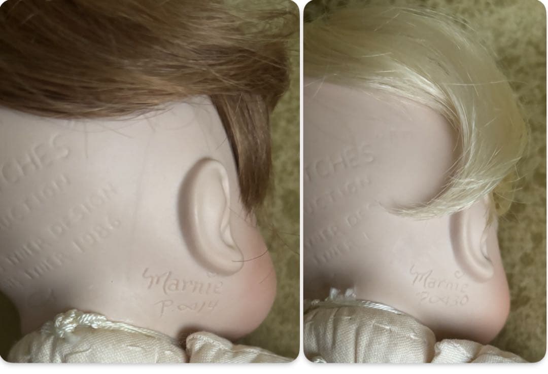 リボーンドール　双子　SUGAR BRITCHES ベビー　ビスクドール　刻印