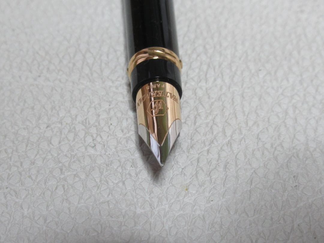 未使用近絶版’90年定価6.6万◆ウォーターマン リエゾン 黒 ペン先18K F