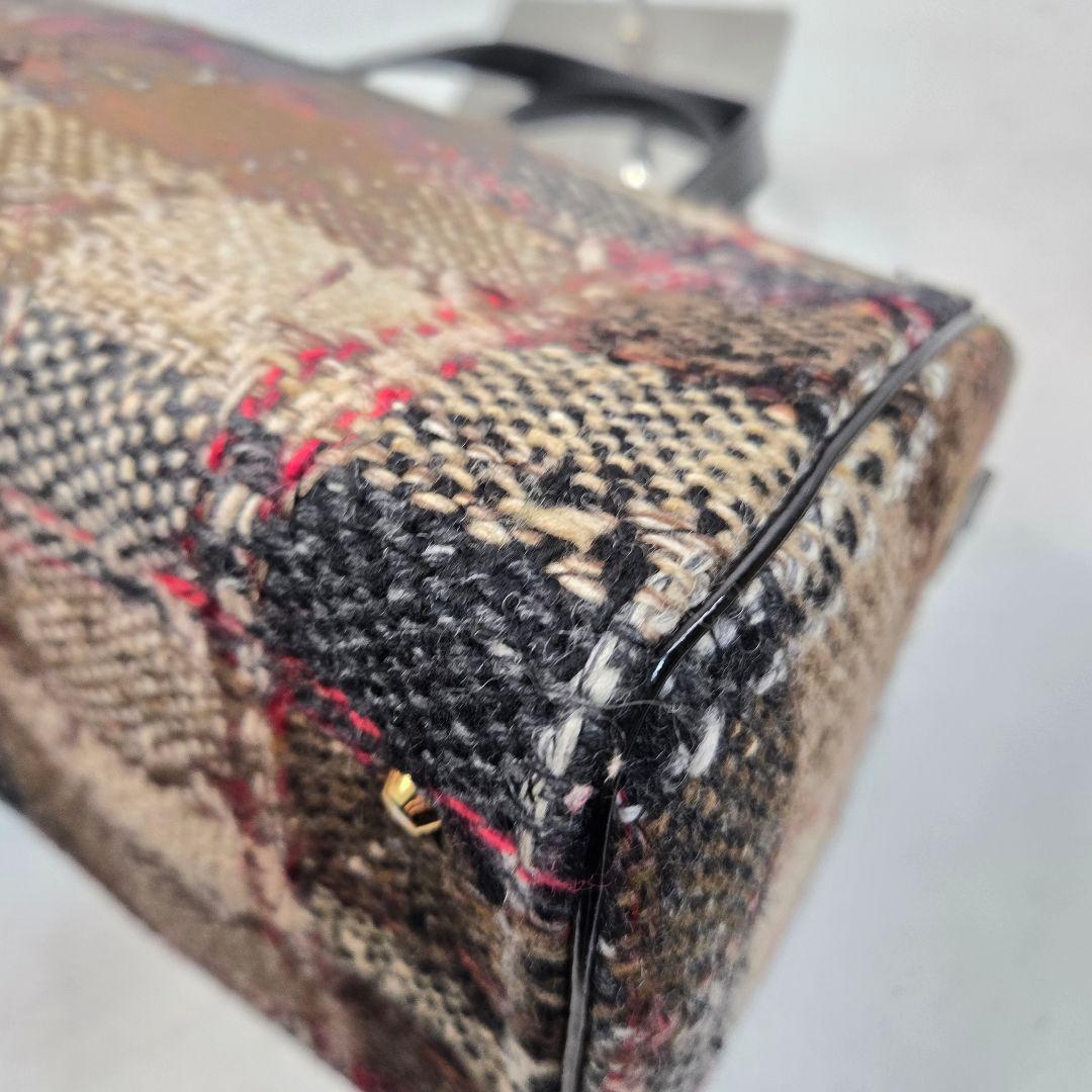 美品激レア BURBERRY ツイード ミニボストンバッグ ノバチェック