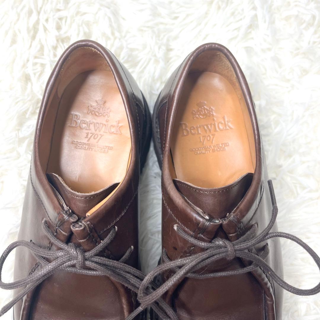 【美品】 バーウィック チロリアンシューズ 25.5cm Uチップ カジュアル