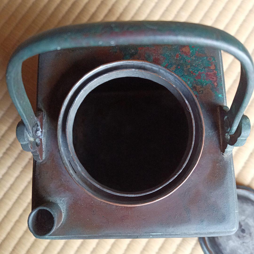 純銅　しかくいやかん　キューブケトル