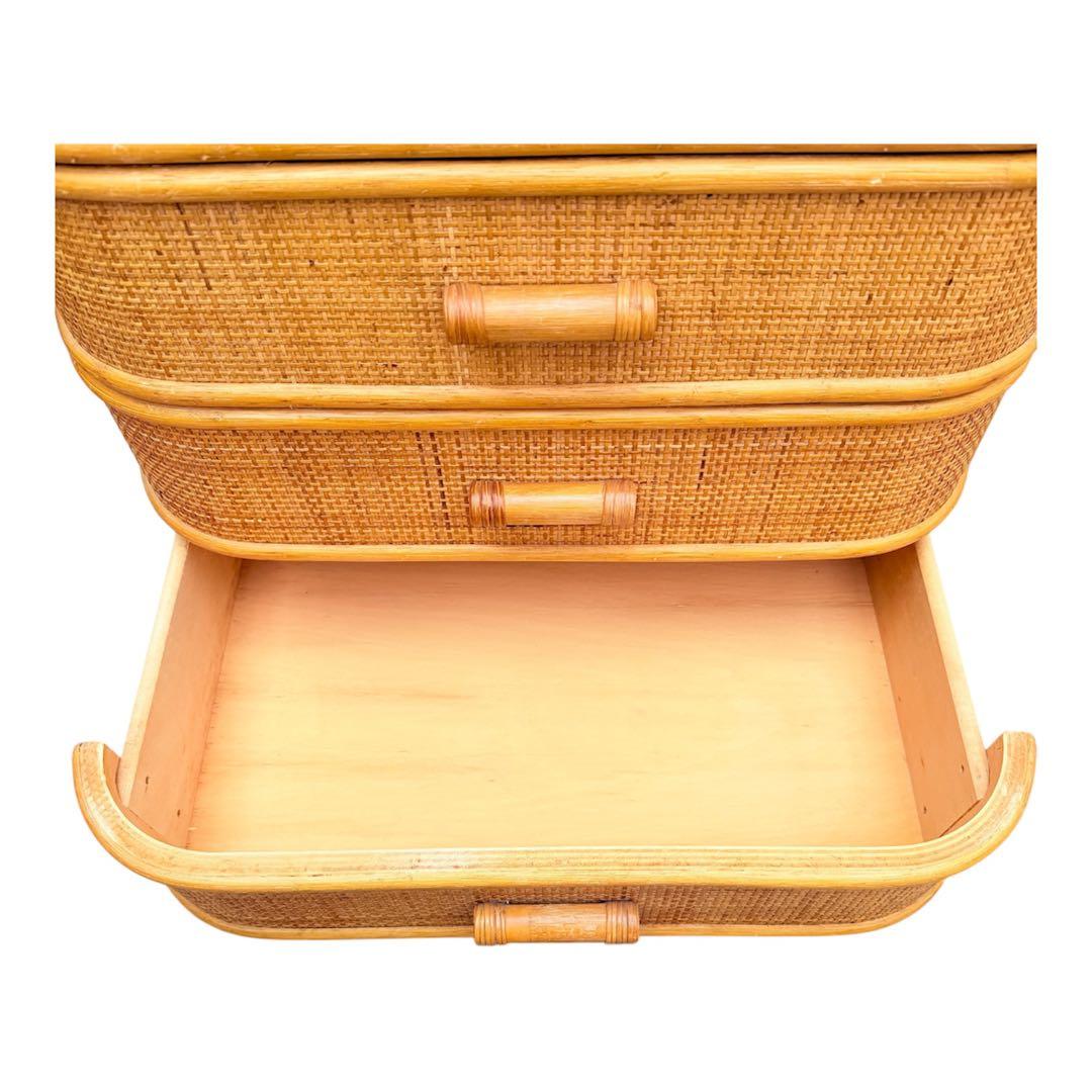 ラタン　5段　籐　棚　チェスト　アンティーク