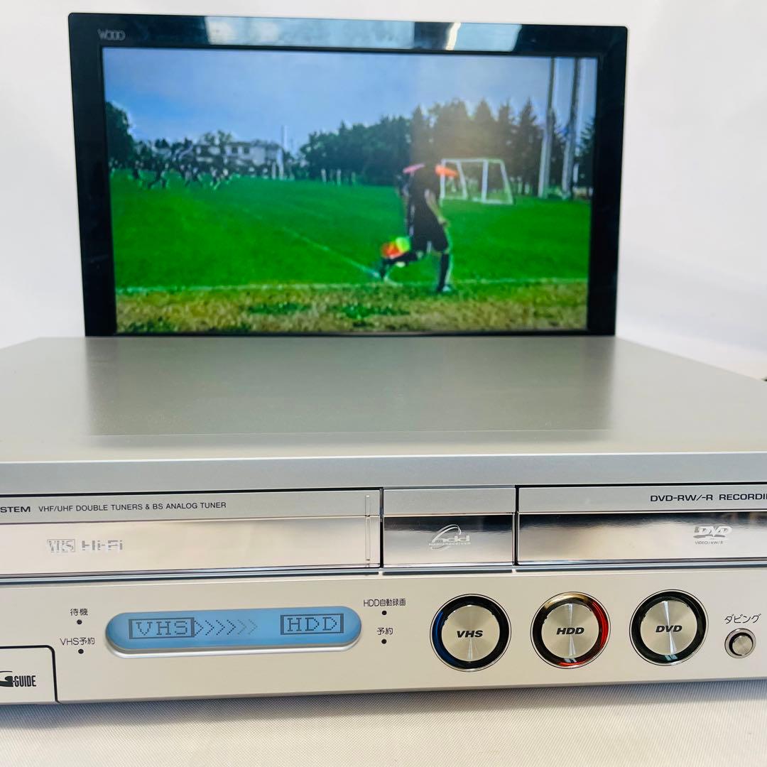 【整備品】 SHARP VHS⇔DVD⇔HDDダビングデッキ DV-HRW50