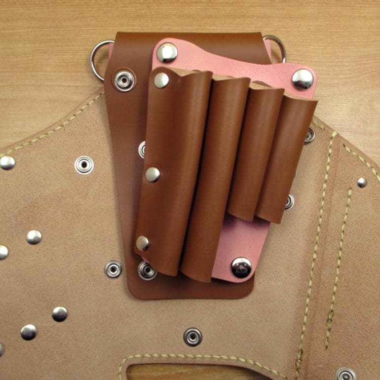 【トリマー向き】 ７丁　キャメル＆ピンク　シザーケース　TSC-10/CCB