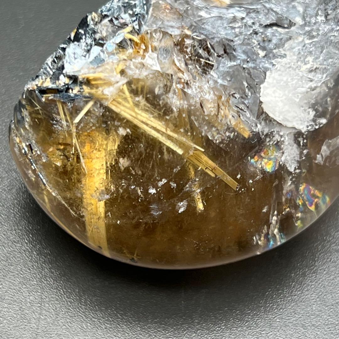 ☆価値ある逸品☆極上の透明度に煌めき抜群のルチル☆ゴールドタイチンルチル 原石
