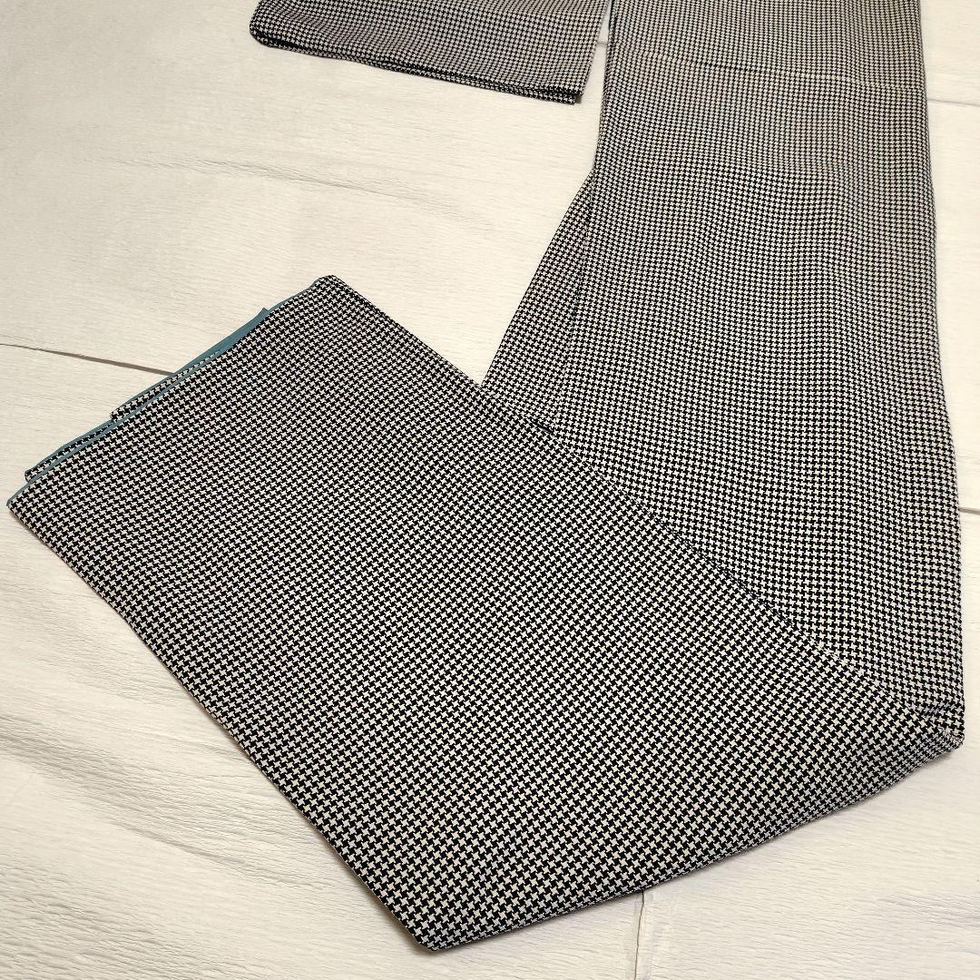 千鳥格子　小紋　洗える着物　ポリ