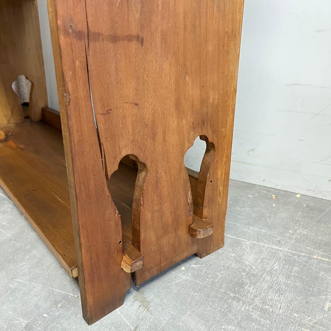 アンティーク 飾り棚 オープンラック 無垢材 昭和レトロ z508