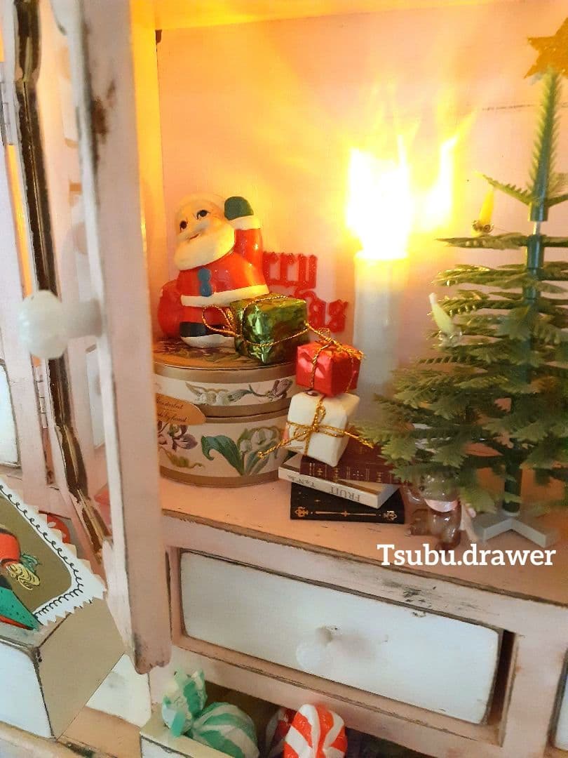 アンティーク・ヴィンテージ調　シャビー　ドロワー　ウォールシェルフ