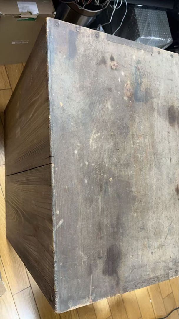 昭和レトロ 古道具 木製多段棚｜引き出し式・店舗什器向け