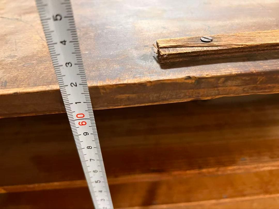 昭和レトロ 古道具 木製多段棚｜引き出し式・店舗什器向け