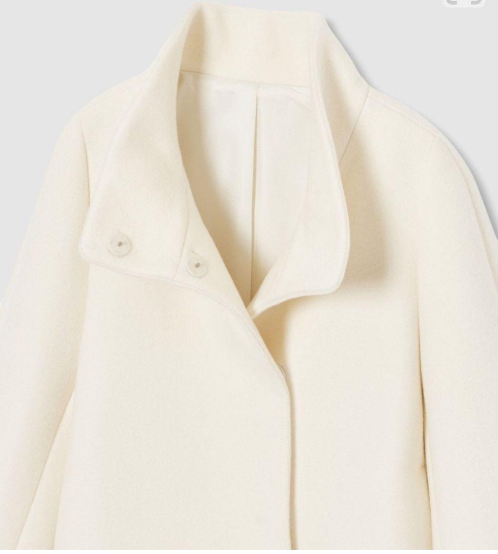 ANAYI ウールビーバーショートコート 36　ホワイト