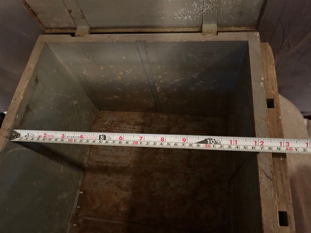 ◉【送料無料】デッドストック 弾薬箱 帝国陸軍 旧軍 弾薬入れ 古民具 木箱