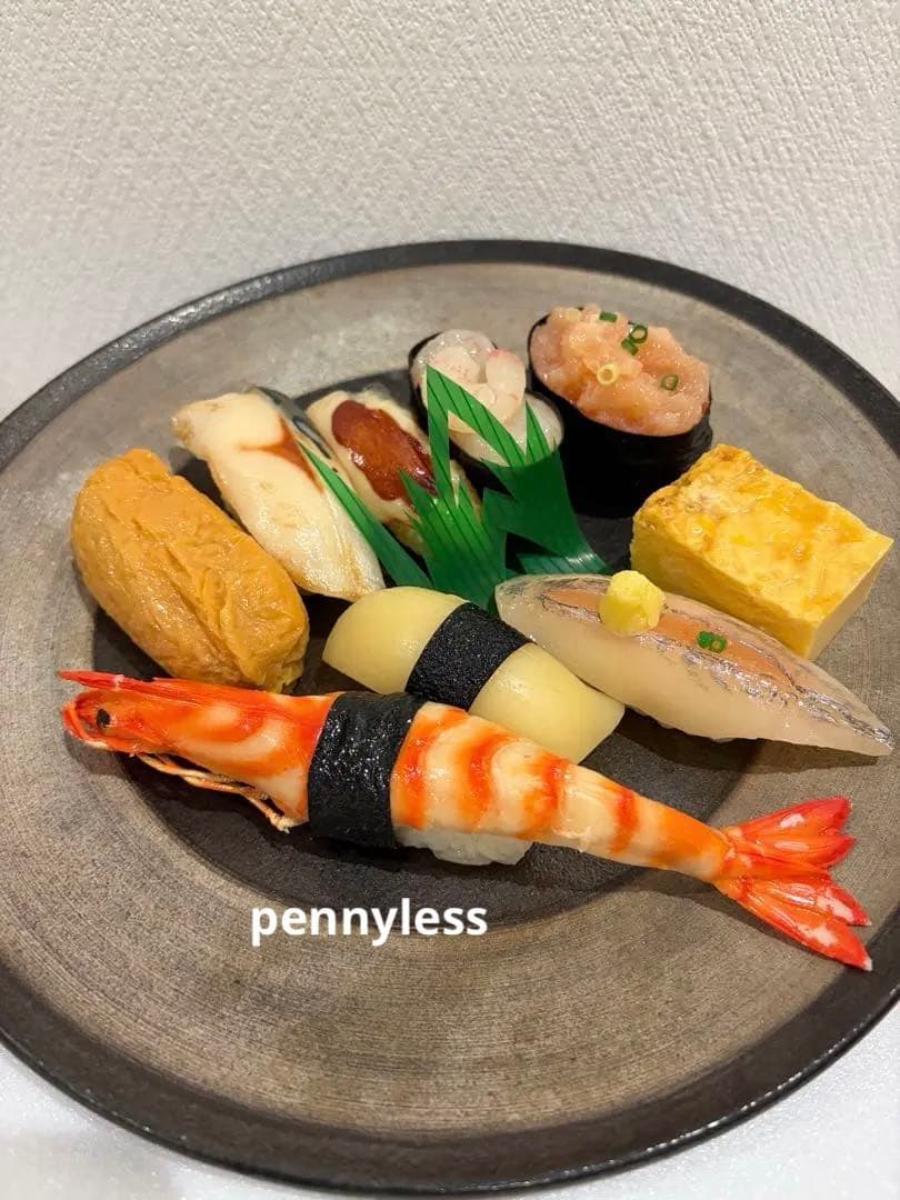 食品サンプル　実物大リアル寿司　35貫
