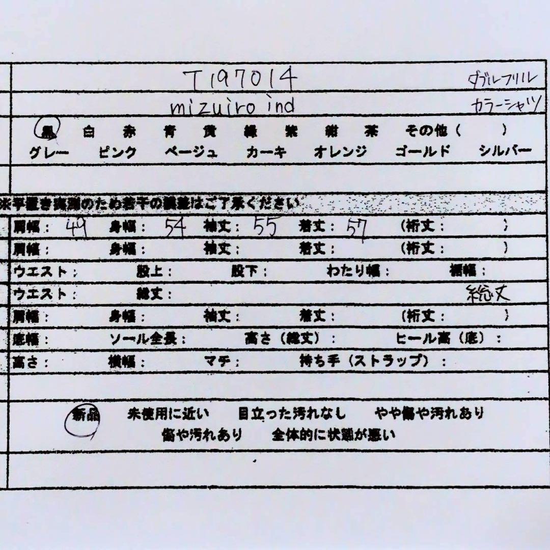 【新品】ミズイロインド mizuiro ind フリルブラウス ブラック 長袖