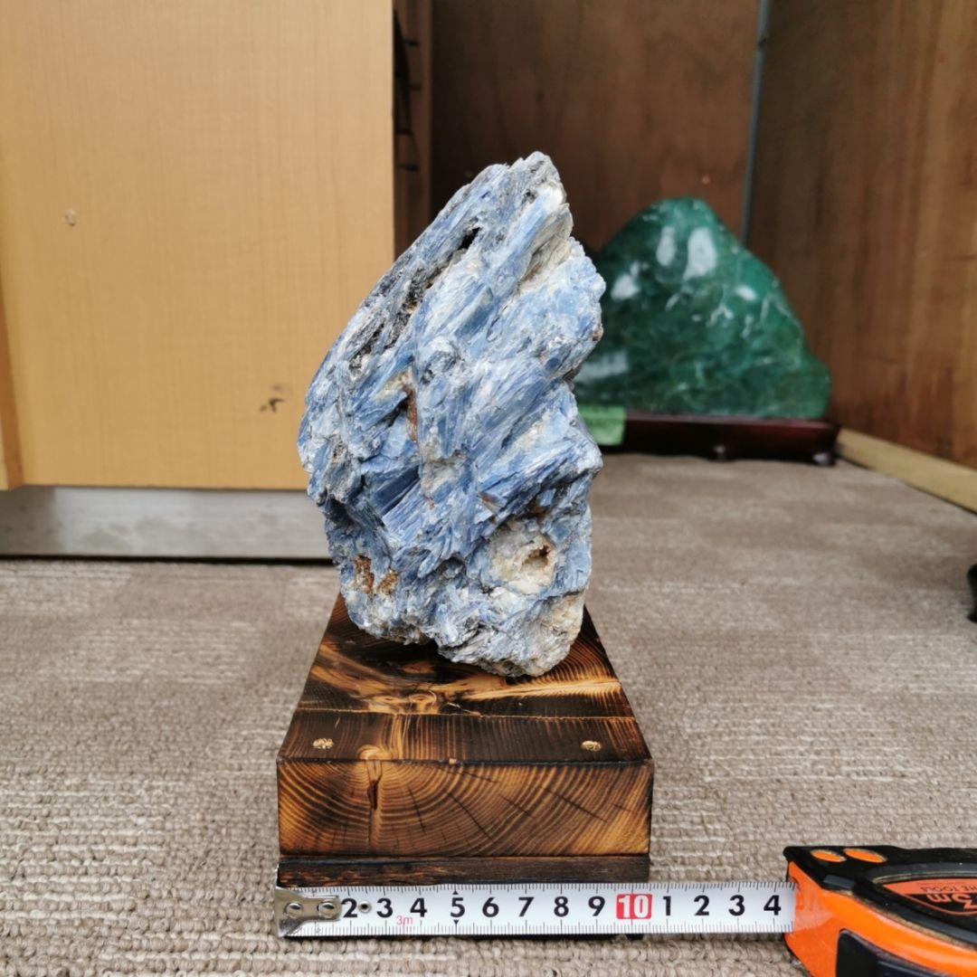 カイヤナイト　原石　3.7キロ　鑑賞石　石　置物　オブジェ　インテリア