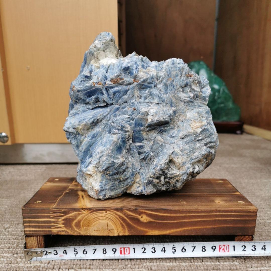カイヤナイト　原石　3.7キロ　鑑賞石　石　置物　オブジェ　インテリア