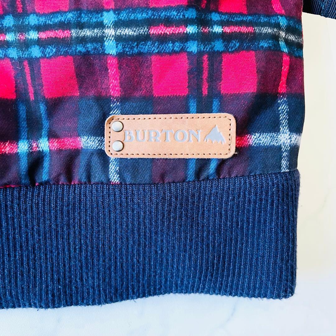 4340 バートン スノボウェア ジャケット チェック柄 ポーチ付き ダッフル風