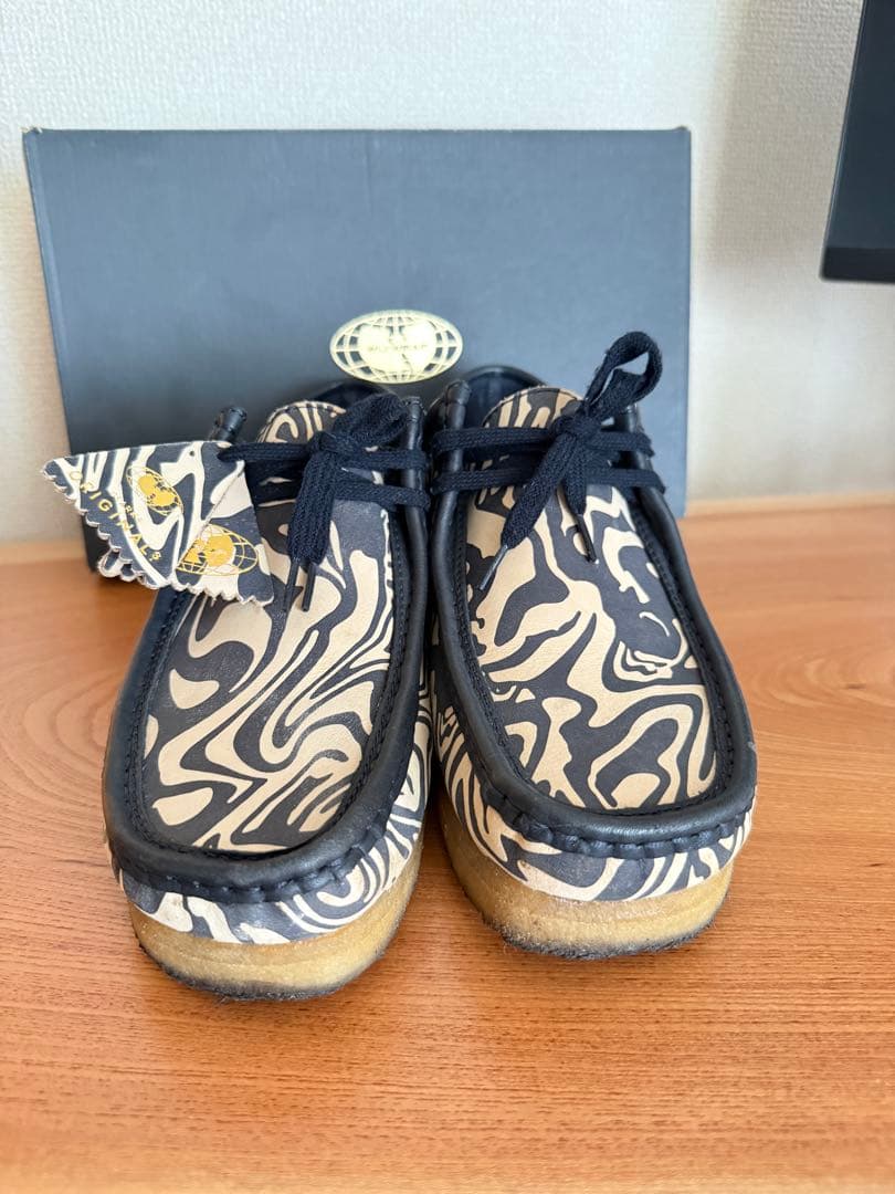 マ*ハ様 クラークスx Wu Wear別注WallabeeWW Loネイビー紺2