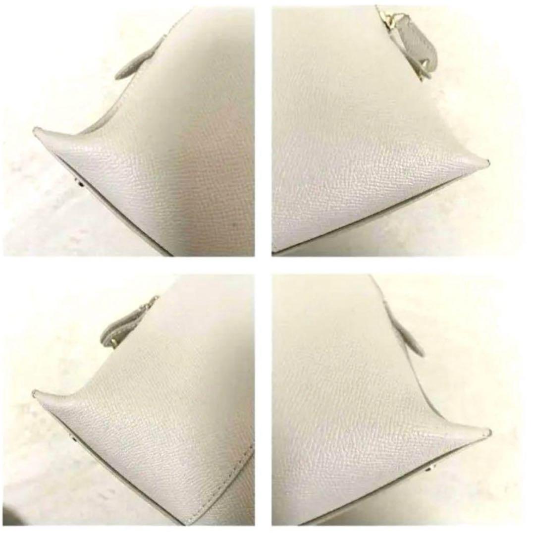 FURLA フルラ グレージュ ヴィットリアMドーム 2wayレザーハンドバッグ