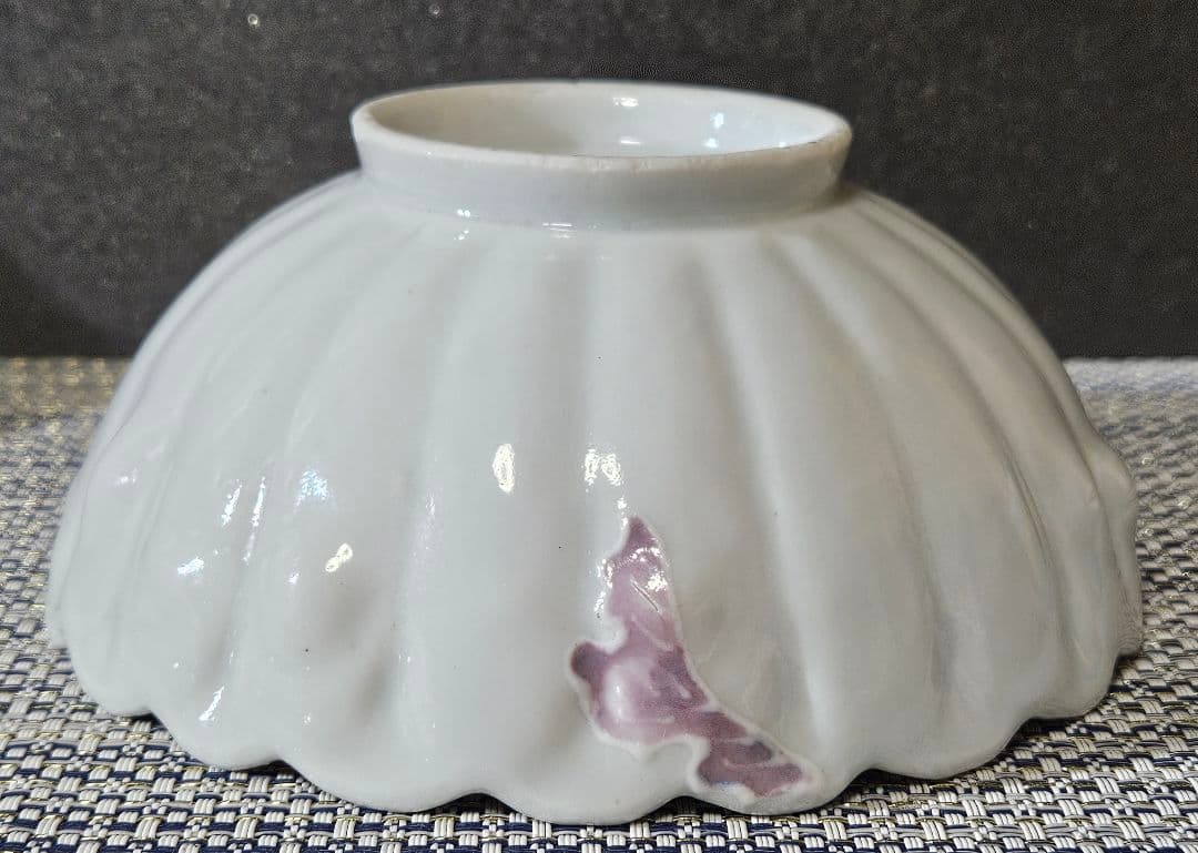 【近代陶芸の巨匠❗】帝室技芸員　板谷波山 波山銘　白磁　菊形小鉢　菓子鉢　共箱