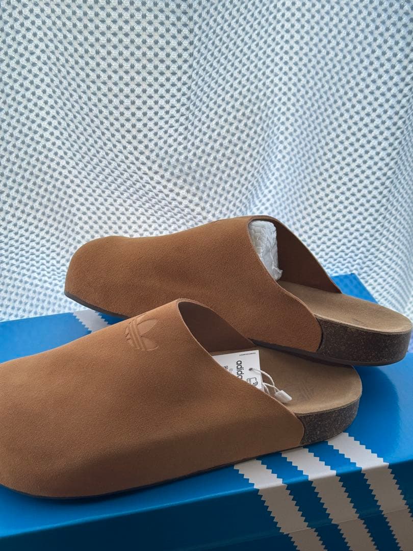 adidas レザーサンダル キャメルブラウン 25cm