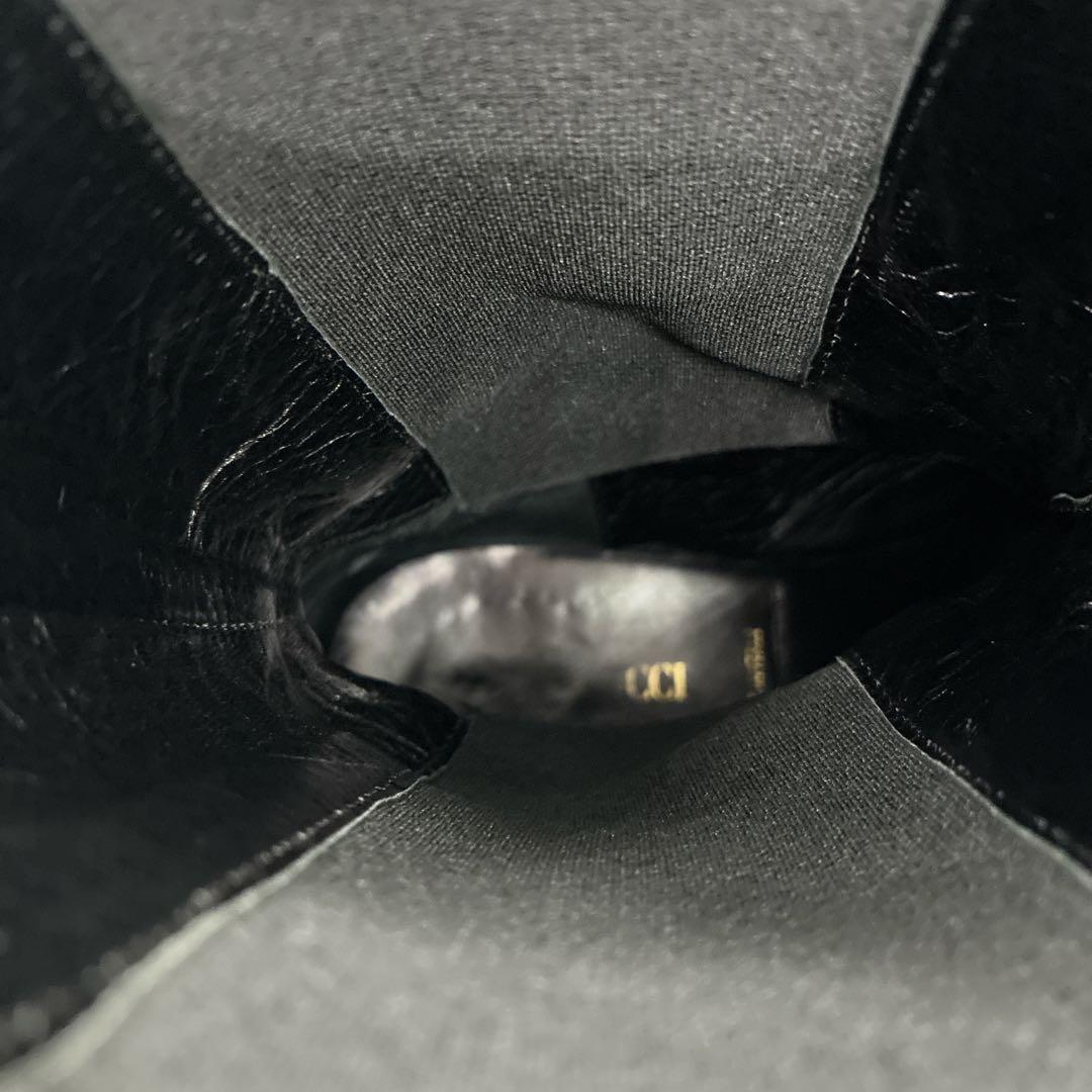 【良品】パスクッチ サイドゴアブーツ 38 チェルシーブーツ トラックソール 黒