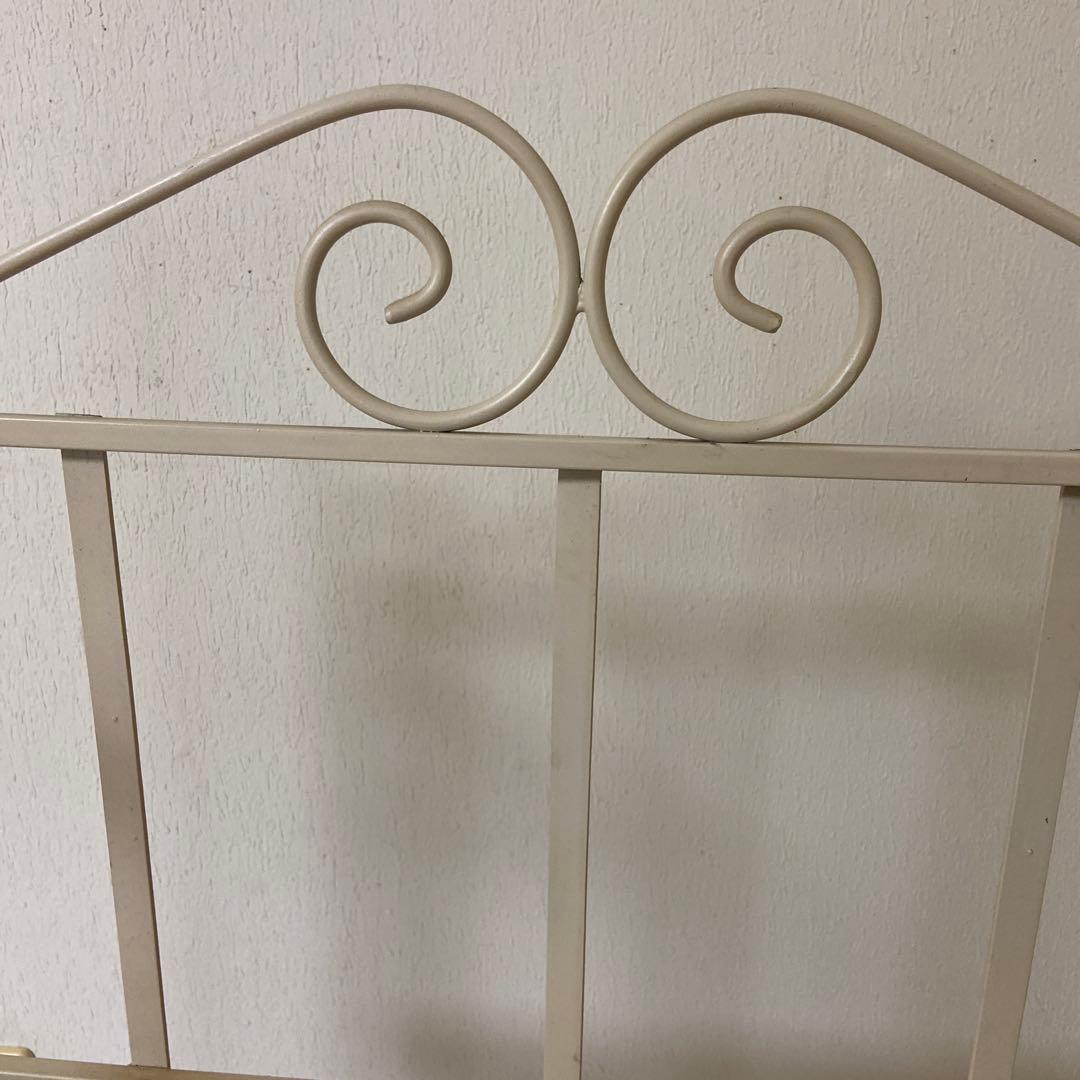 アイアンラック　オープンラック　4段　フェミニン　姫系　アイアンフレーム　白