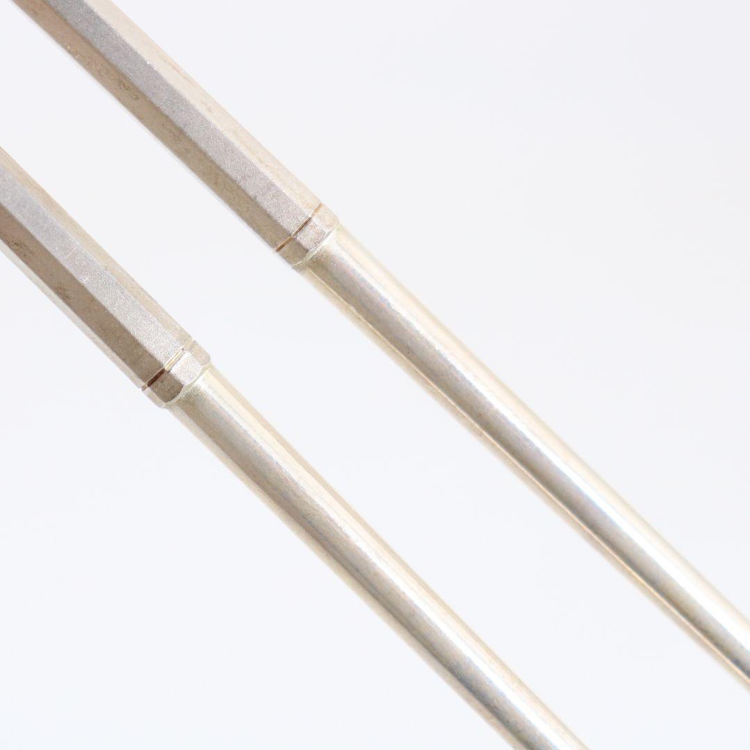金谷五良三郎造 静和堂 南鐐椎頭八稜火箸 銀製刻印 約52g　C887　T1