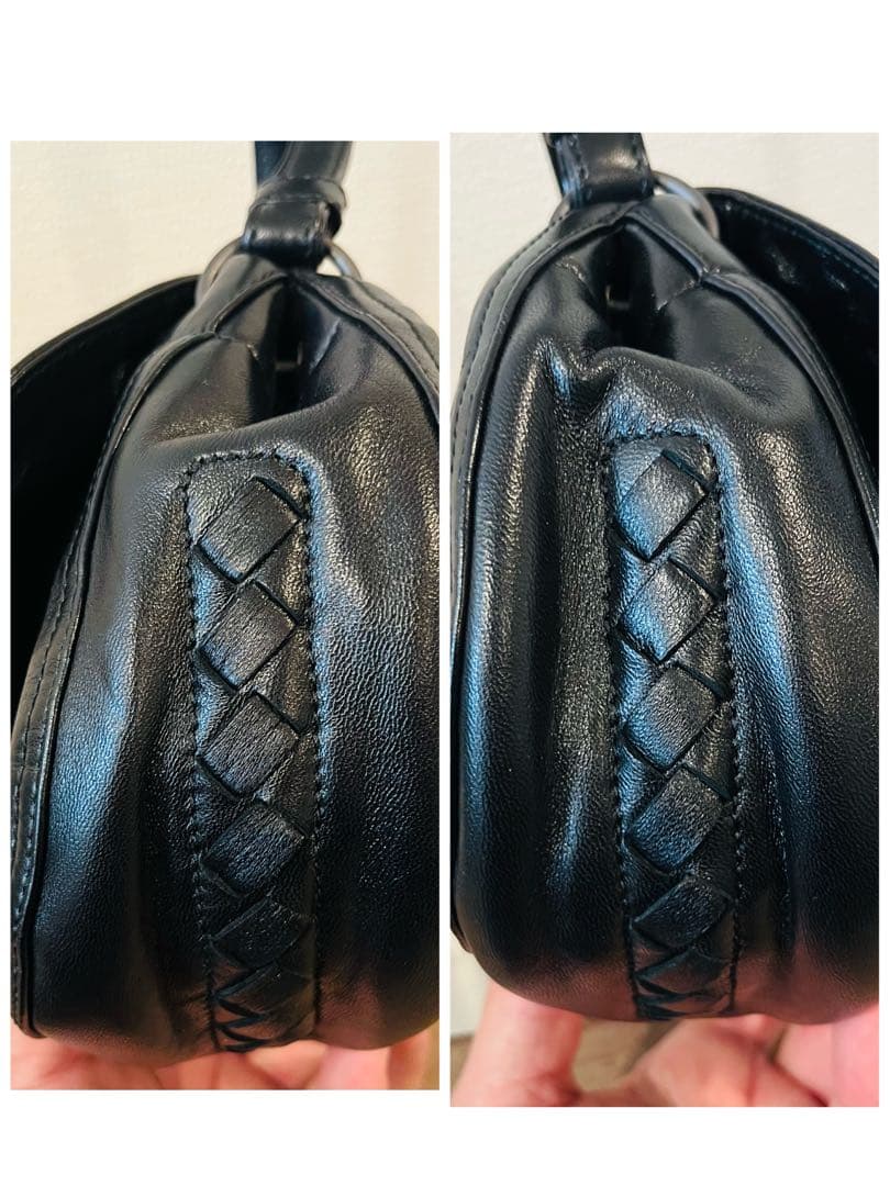 【極美品】 ボッテガヴェネタ ワンショルダーバッグ イントレ 肩掛け レザー 黒