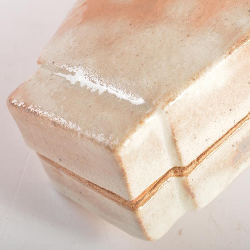 Shu 　松林豊斎作　千代結　香合　共布　堀内宗心極め箱　M　R5989