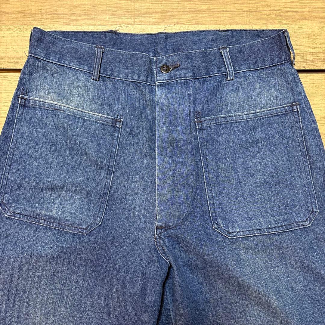 US NAVY 50s デニムセーラーパンツ w32相当 希少 海軍 ジーンズ